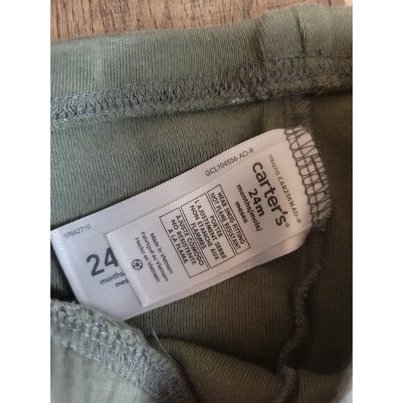 Carter's Toddler Boy Sage/Olive Green Legging Pants Size 24months - Picture 2 of 2